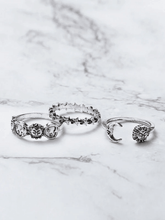 Vintage Sun Moon Star Ring Set